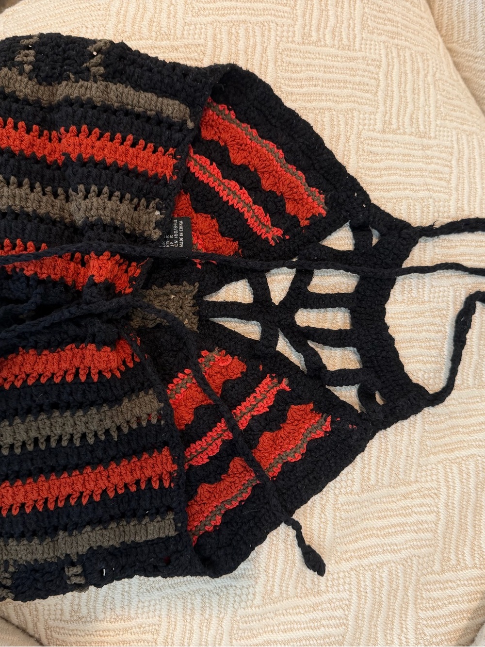 Forever 21 Crochet Halter Too. Goth. Spooky Season. Lace Up. Fall. Festival. S - Picture 3 of 7